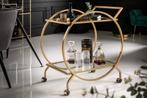 Serveerwagen Steward Goud - 40952, Huis en Inrichting, Tafels | Sidetables, Nieuw, Ophalen of Verzenden