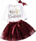 3-delige tutu kerst outfit My First Christmas, Kinderen en Baby's, Babykleding | Maat 80, Nieuw, Sweet-One, Setje, Verzenden