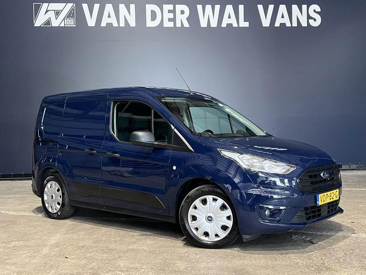 Ford Transit Connect 1.5 EcoBlue L1H1 Euro6 Airco | 3-Zits |, Auto's, Bestelauto's, Dealer onderhouden, Lease, Zwart, Handgeschakeld