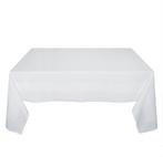 Tafelkleden Wit 160x165cm Met Ingeweven Satijnband - Treb Cl, Huis en Inrichting, Tafelkleden, Verzenden, Nieuw