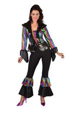 Disco Queen Regenboog  Pak Premium, Kleding | Dames, Carnavalskleding en Feestkleding, Ophalen of Verzenden, Nieuw