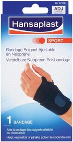 HANSAPLAST SPORT VERSTELBARE NEOPREEN POLSBANDAGE PAK 1 STUK, Nieuw, Verzenden