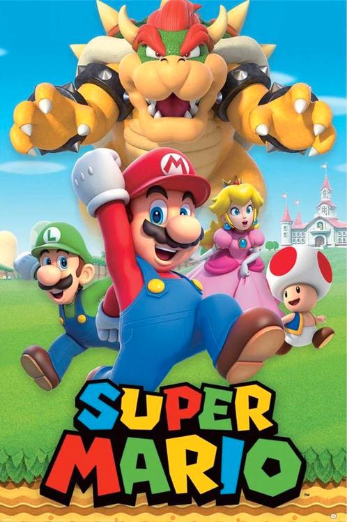 Poster Super Mario Character Montage 61x91,5cm, Verzamelen, Posters, Nieuw, A1 t/m A3, Verzenden