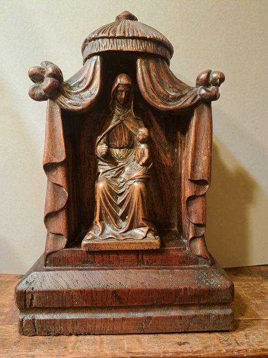 Beeld, Antieke Kapel circa 1920 Hand Gesculpteerde Kapel Met, Antiek en Kunst, Kunst | Niet-Westerse kunst