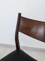 Stoel - Hout, Leder - Twee vintage stoelen