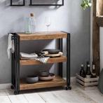 *WOONWINKEL* Industriele Open Kast Op Wielen, Huis en Inrichting, Keuken | Keukenelementen, Verzenden, Nieuw, Bruin