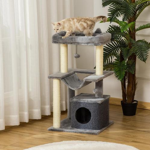 Klimboom - Activiteitenboom - Krasbestendig - Grijs, Dieren en Toebehoren, Katten-accessoires, Nieuw, Ophalen of Verzenden