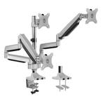 Desk Mount Triple LogiLink 13-32 Aluminium gas (Monitors), Ophalen of Verzenden, Nieuw