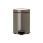 Brabantia pedaalemmer newIcon 5 ltr - platina, Huis en Inrichting, Woonaccessoires | Prullenbakken, Verzenden, Nieuw