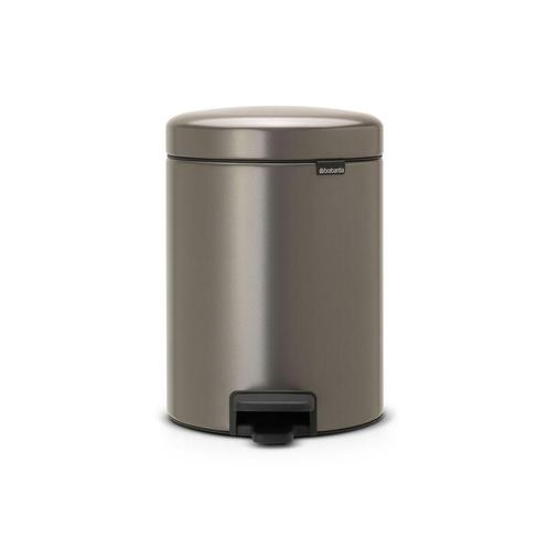 Brabantia pedaalemmer newIcon 5 ltr - platina, Huis en Inrichting, Woonaccessoires | Prullenbakken, Nieuw, Verzenden