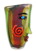 MURANO STIJL ABSTRACTE GLAZEN VAAS MET GEZICHT (Interieur), Verzenden