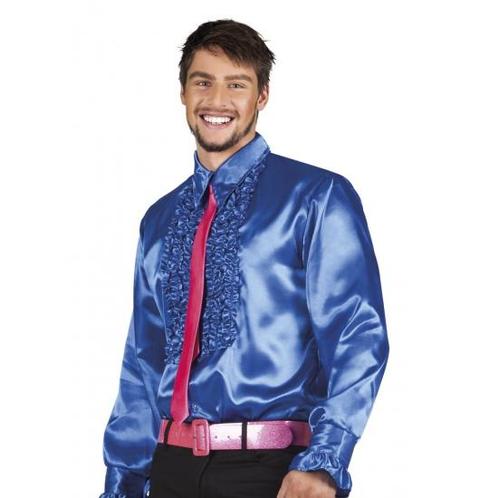 Blauwe rouche overhemd voor heren - Rouche blouse, Kleding | Heren, Carnavalskleding en Feestkleding, Ophalen of Verzenden