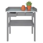 Tuinwerktafel grijs met zinken blad en lades, Ophalen of Verzenden, Nieuw