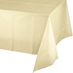Ivoorkleurige Tafelkleed Plastic 2,74m, Verzenden, Nieuw