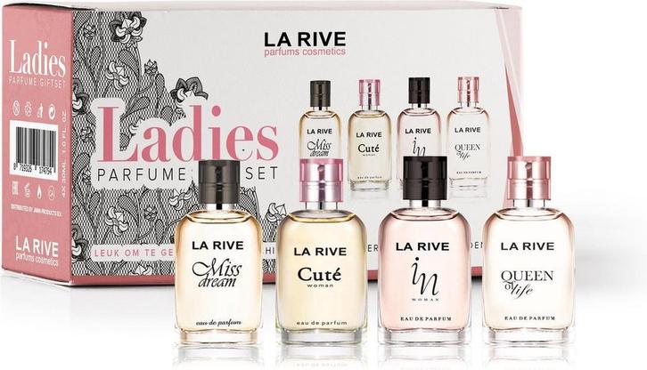 La Rive Miniatuurset Ladies Giftset 4x30ml, Sieraden, Tassen en Uiterlijk, Uiterlijk | Parfum, Nieuw, Verzenden