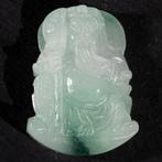 Wise Man Amulet gesneden in Serpentine - Spiritueel, Antiek en Kunst