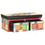 vidaXL TV-meubel met lade Multikleur 60 x 30 x 24 cm Massief, Huis en Inrichting, Woonaccessoires | Cd- en Dvd-rekken, Verzenden