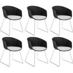 Kunststof eetkamerstoel Logart, gestoffeerd - Set van 6, Huis en Inrichting, Stoelen, Verzenden, Nieuw