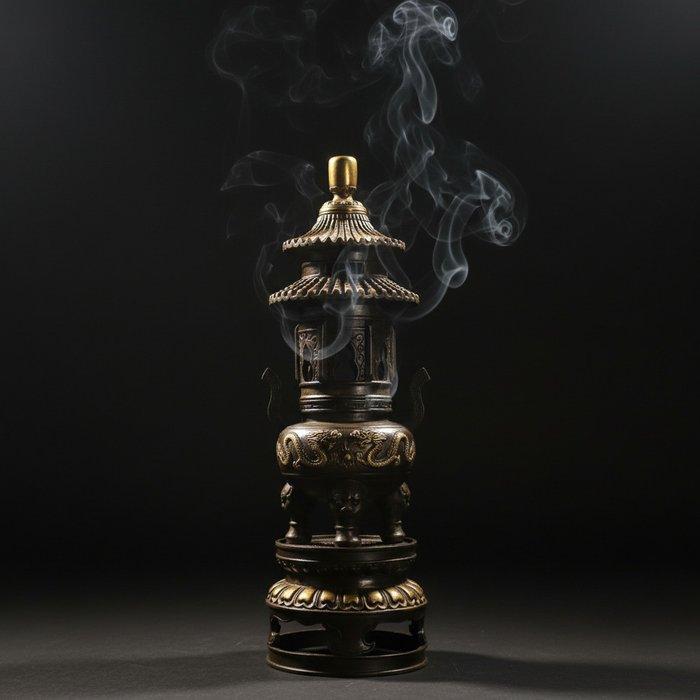 Tempel / pagode wierookbrander - Brons - China - Eind 20e, Antiek en Kunst, Antiek | Overige Antiek