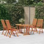 vidaXL 5-delige Tuinset massief eucalyptushout, 4 zitplaatsen, Verzenden, Nieuw, Tuinset