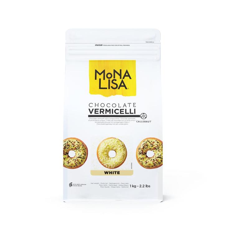 Callebaut Chocolade Vermicelli Wit 1kg, Hobby en Vrije tijd, Taarten en Cupcakes maken, Nieuw, Verzenden