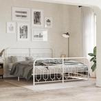 vidaXL Bedframe met hoofd- en voeteneinde metaal wit 183x213, Huis en Inrichting, Verzenden, Wit, Overige maten, Metaal