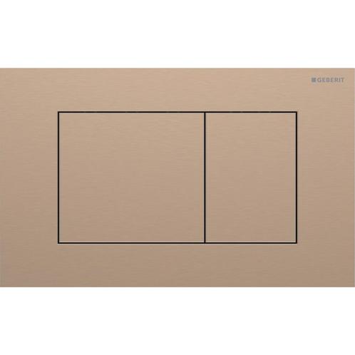 Geberit Drukplaat Sigma 40, 2-toets Square RVS Roodgoud, Doe-het-zelf en Verbouw, Sanitair, Overige typen, Nieuw, Chroom, Ophalen of Verzenden