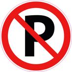5 Stickers van 20 cm| Verboden te parkeren Sticker, Nieuw, Verzenden