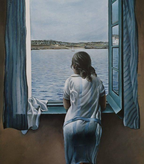 Salvador Dalí (1904-1989) (after) - Muchacha en la Ventana,, Antiek en Kunst, Kunst | Tekeningen en Foto's