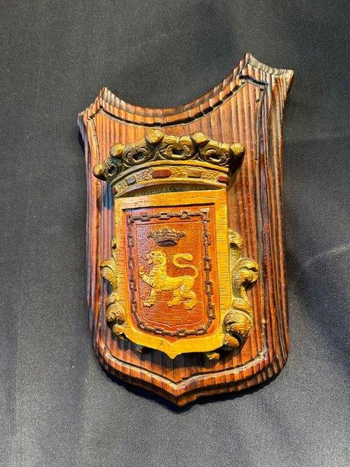 sculptuur, Emblema in legno - 33 cm - Hout, Antiek en Kunst, Antiek | Overige Antiek