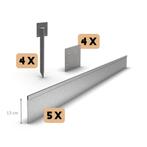 Zink borderrand geplet 13 cm | Complete set per 11,5 meter, Tuin en Terras, Bielzen en Borders, Verzenden, Nieuw