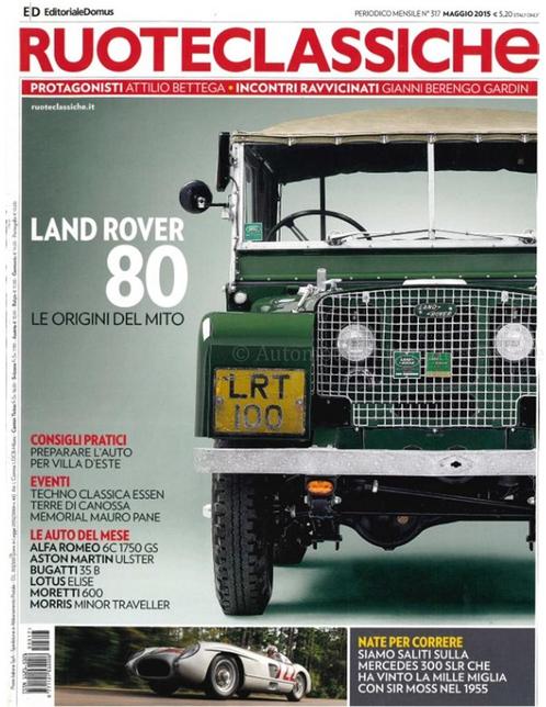 2015 RUOTECLASSICHE MAGAZINE 317 ITALIAANS, Boeken, Auto's | Folders en Tijdschriften