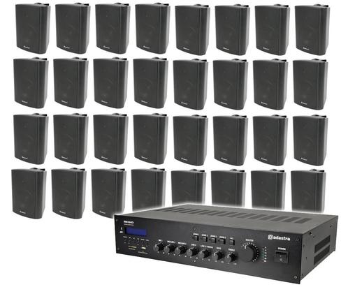 Geluidsinstallatie Met 19 Inch 100V Versterker En 32 Zwarte, Audio, Tv en Foto, Luidsprekers, Overige typen, Nieuw, Overige merken