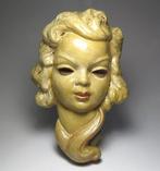 Buste, Art Deco Wall Mask - 25 cm - Keramiek
