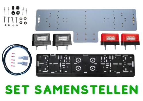 Stel uw eigen SET RVS lange kentekenplaathouder met 2 kentek, Auto diversen, Kentekenplaathouders, Verzenden