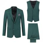 Pak linnenlook groen 3-delig Maat Sets - Heren Kostuums, Nieuw, Groen, GENTS, Verzenden