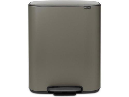 Brabantia Bo Prullenbak - 60 liter - Platinum, Huis en Inrichting, Woonaccessoires | Overige, Zo goed als nieuw, Verzenden