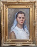 Carlo Siviero (1882-1953) - Ritratto di donna, Antiek en Kunst