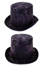 Hoge Hoed Zwart Fluweel Steampunk Tophat One Size 59 60 61 6, Kleding | Heren, Hoeden en Petten, Ophalen of Verzenden, Nieuw