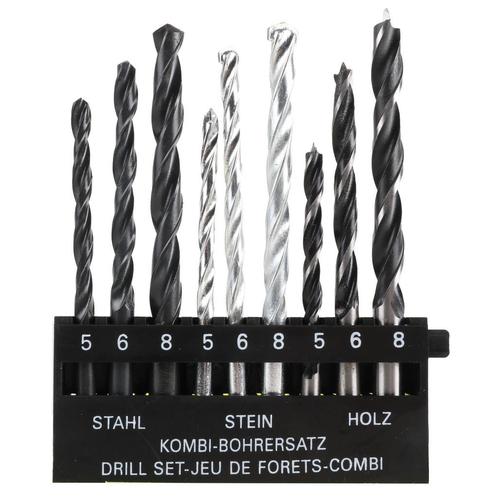 Benson 9-delige borenset - hout, steen en metaal - versch..., Doe-het-zelf en Verbouw, Gereedschap | Boormachines, Nieuw, Ophalen of Verzenden