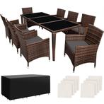 Aluminium wicker zitgroep Menorca 8+1 met beschermhoes - zwa, Tuin en Terras, Tuinsets en Loungesets, Verzenden, Nieuw