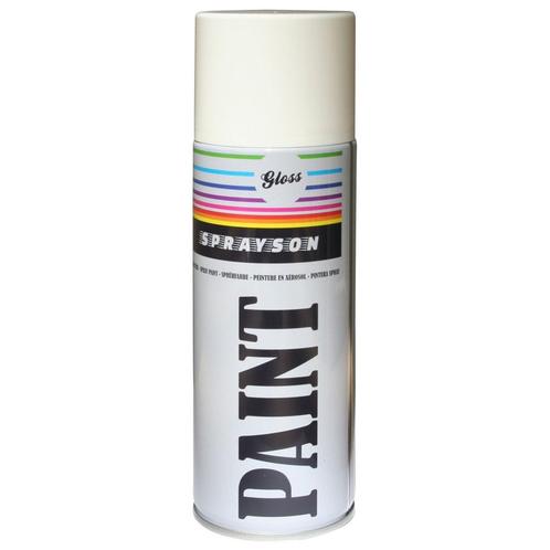 Sprayson Hoogglans spuitlak - wit - 400 ml - veelzijdige..., Fietsen en Brommers, Fietsonderdelen, Nieuw, Ophalen of Verzenden
