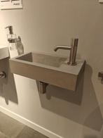 Fontein toilet wasbakje 40cm beton met kraan - 0031, Doe-het-zelf en Verbouw, Sanitair, Ophalen, Nieuw, Wastafel