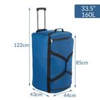 Trolley, reistas, blauw, afsluitbaar, met slot, 160 liter..., Verzenden, Nieuw
