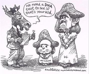 Pentekening Amerika - Mccain en Bush (lijst optie) beschikbaar voor biedingen