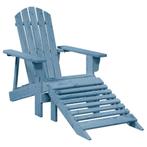 Adirondack Stoel Blauw + Voetenbank - Retourdeal! 40% Kor..., Ophalen of Verzenden, Nieuw, Hout