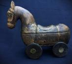 Geweldige houten kist of sieradendoos van een Marwari-paard, Antiek en Kunst, Kunst | Niet-Westerse kunst