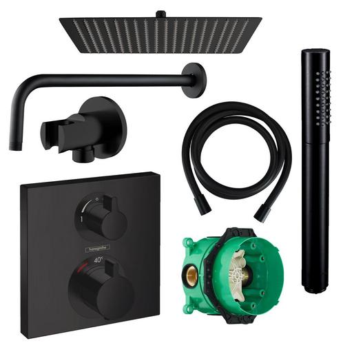 Hansgrohe Ecostat Regendoucheset Inbouw Wanduitloop met, Doe-het-zelf en Verbouw, Sanitair, Kraan, Nieuw, Ophalen of Verzenden