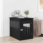 vidaXL Hondenbenchmeubel 80x55x68 cm bewerkt hout zwart, Dieren en Toebehoren, Hondenhokken, Verzenden, Nieuw