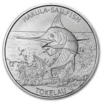 Tokelau Hakula Sailfish 1 oz 2016, Postzegels en Munten, Munten | Oceanië, Zilver, Losse munt, Verzenden
